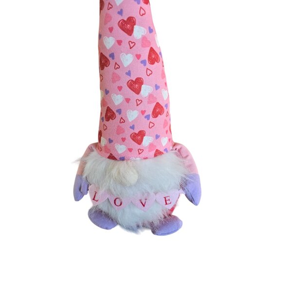 Kirkton House Valentines Day Gnome Decoration With Pink Heart Love Design 20" - Picture 3 of 5